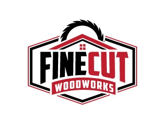 FineCut Woodworks  logo design by REDCROW