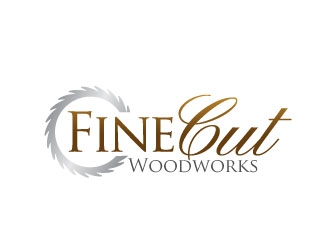 FineCut Woodworks  logo design by REDCROW