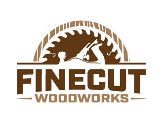 FineCut Woodworks  logo design by jaize