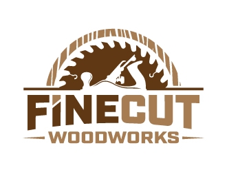 FineCut Woodworks  logo design by jaize
