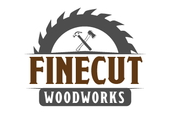 FineCut Woodworks  logo design by yaya2a