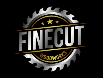 FineCut Woodworks  logo design by Dakon