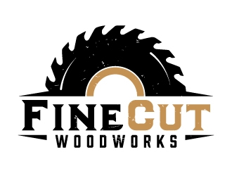 FineCut Woodworks  logo design by akilis13