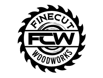 FineCut Woodworks  logo design by arwin21