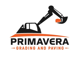 Primavera grading and paving logo design by akilis13