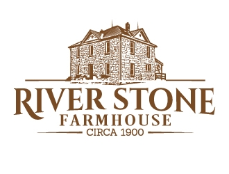 River Stone Farmhouse logo design by jaize