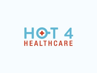 Hot 4 Healthcare logo design by eyeglass