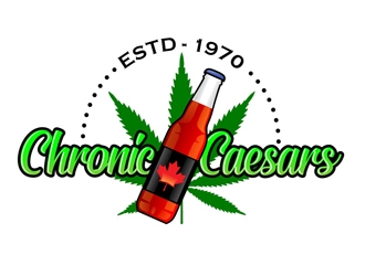Chronic Caesars logo design by DreamLogoDesign
