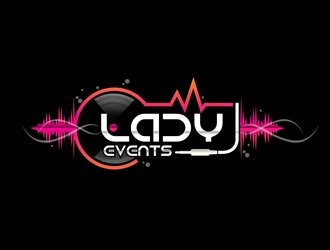 Lady J Events logo design by DreamLogoDesign