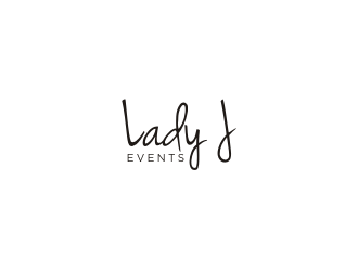 Lady J Events logo design by Barkah
