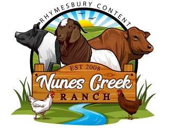 Nunes Creek Ranch logo design by Xeon