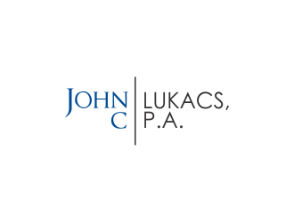John C. Lukacs, P.A. logo design by giphone