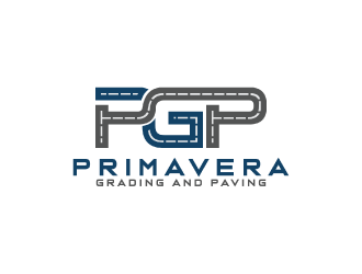 Primavera grading and paving logo design by nona