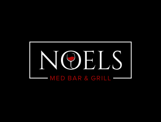 Noels MED BAR & Grill logo design by ubai popi