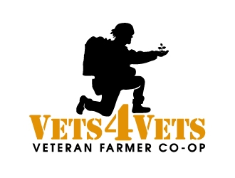 Vets 4 Vets logo design by ElonStark