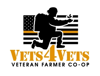Vets 4 Vets logo design by ElonStark