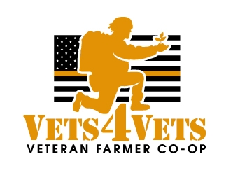 Vets 4 Vets logo design by ElonStark