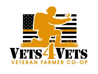 Vets 4 Vets logo design by ElonStark