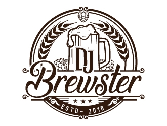 D.J. Brewster (Brand) logo design by Suvendu