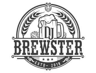 D.J. Brewster (Brand) logo design by Suvendu