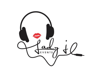 Lady J Events logo design by rokenrol