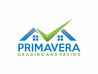 Primavera grading and paving logo design by up2date