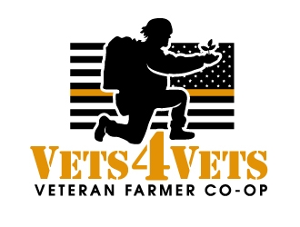 Vets 4 Vets logo design by ElonStark