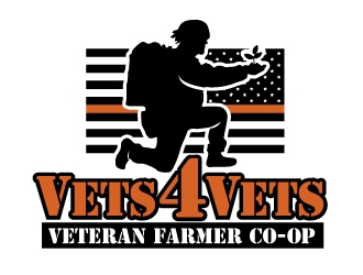 Vets 4 Vets logo design by ElonStark