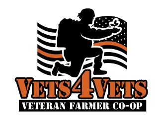 Vets 4 Vets logo design by ElonStark