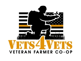 Vets 4 Vets logo design by ElonStark
