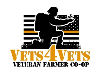 Vets 4 Vets logo design by ElonStark