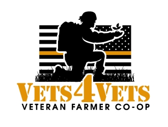 Vets 4 Vets logo design by ElonStark