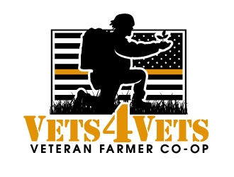 Vets 4 Vets logo design by ElonStark