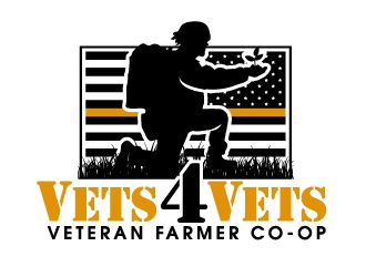 Vets 4 Vets logo design by ElonStark
