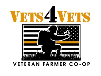 Vets 4 Vets logo design by ElonStark