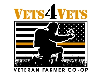 Vets 4 Vets logo design by ElonStark