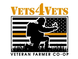 Vets 4 Vets logo design by ElonStark