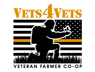 Vets 4 Vets logo design by ElonStark