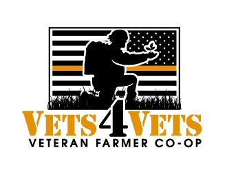 Vets 4 Vets logo design by ElonStark