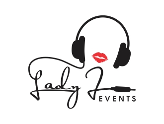 Lady J Events logo design by rokenrol