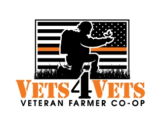 Vets 4 Vets logo design by ElonStark