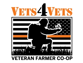 Vets 4 Vets logo design by ElonStark