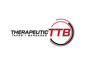 Therapeutic Tapes   Bandages (Logo must be TTB) (plus sign in red between Tapes and Bandages) logo design by Erasedink
