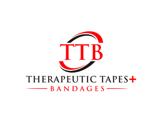 Therapeutic Tapes   Bandages (Logo must be TTB) (plus sign in red between Tapes and Bandages) logo design by ndaru