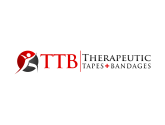 Therapeutic Tapes   Bandages (Logo must be TTB) (plus sign in red between Tapes and Bandages) logo design by Lavina