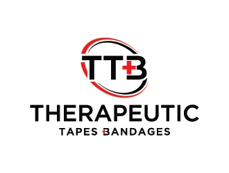 Therapeutic Tapes   Bandages (Logo must be TTB) (plus sign in red between Tapes and Bandages) logo design by Fear