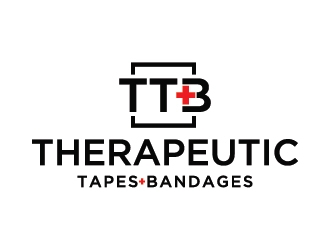 Therapeutic Tapes   Bandages (Logo must be TTB) (plus sign in red between Tapes and Bandages) logo design by Fear