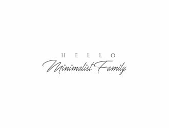Hello Minimalist Family logo design by afra_art