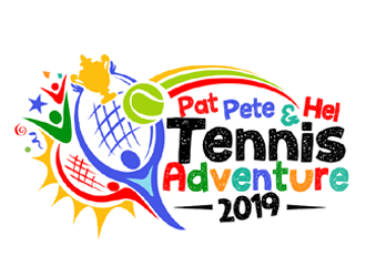 Pat Pete and Hel Tennis Adventure 2019 logo design by ingepro