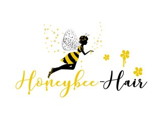 Honeybee-hair logo design by gcreatives